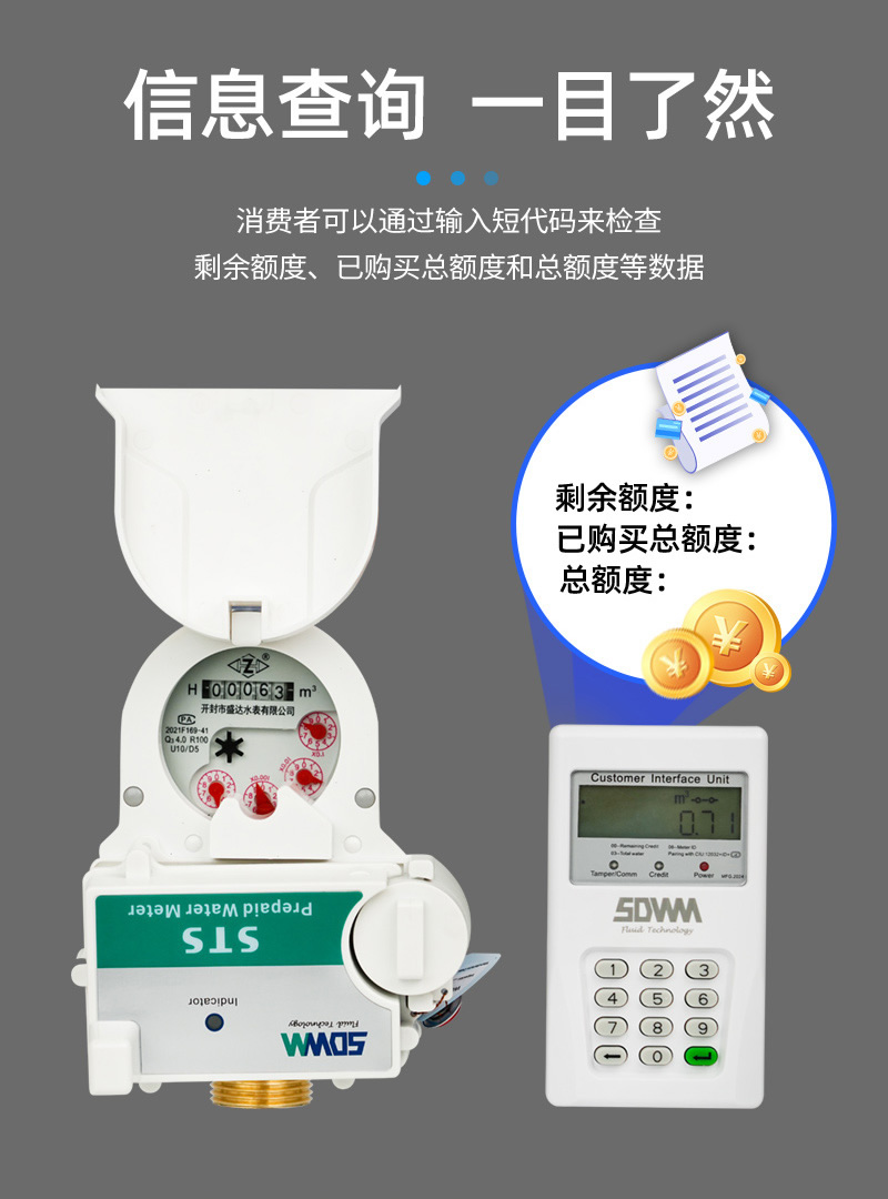 不銹鋼STS預付費一體式水表