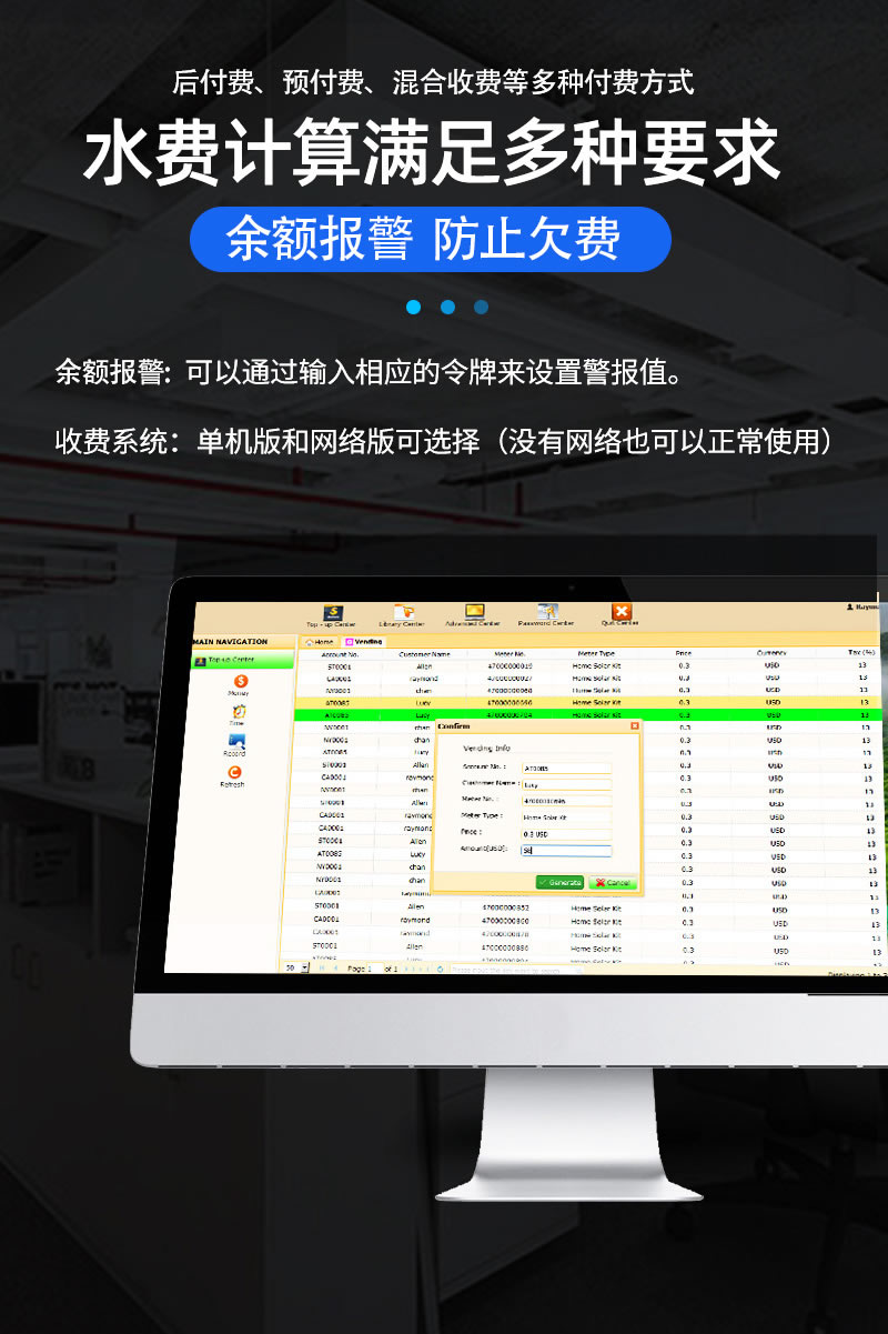 尼龍STS預(yù)付費一體式水表